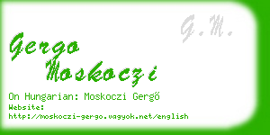 gergo moskoczi business card